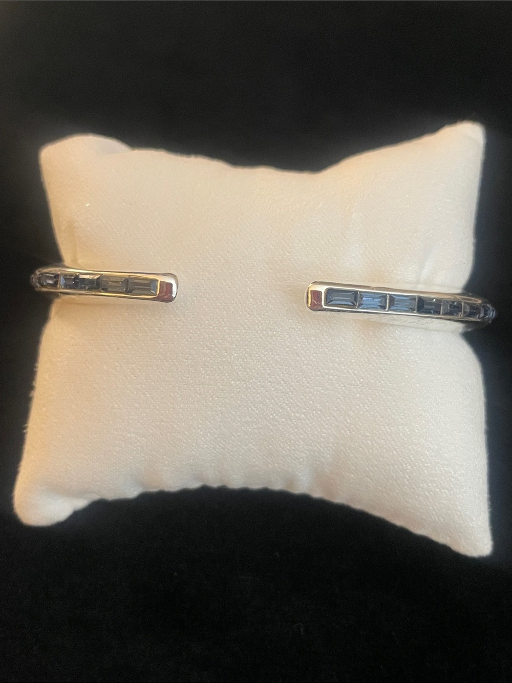 BOMB PARTY BP  Silver Blue Baguette Cuff Bracelet! NWOT